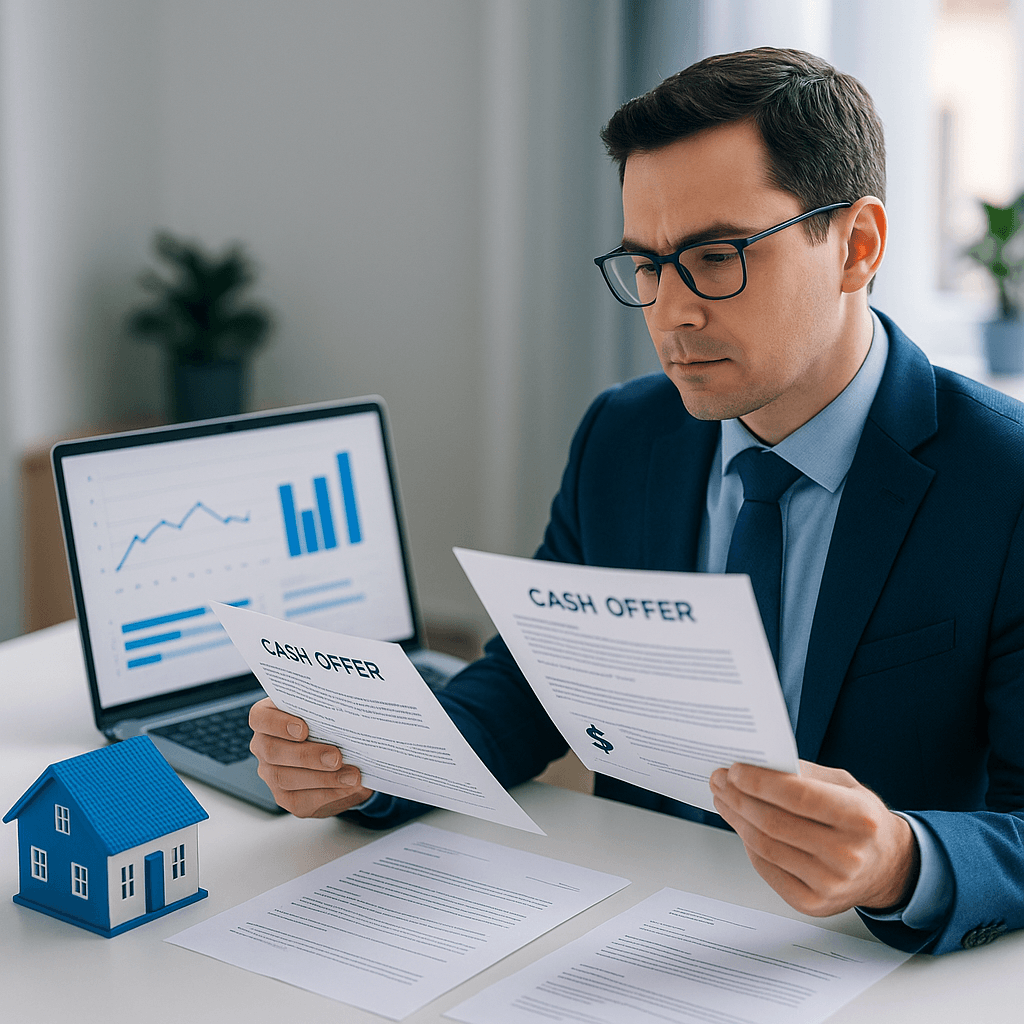 Professional illustration about cash offer for my