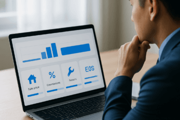 Professional illustration about home sale calculator