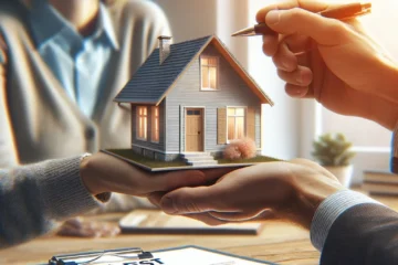 A professional team working on downsizing home sale fast without stress solutions in a modern office environment