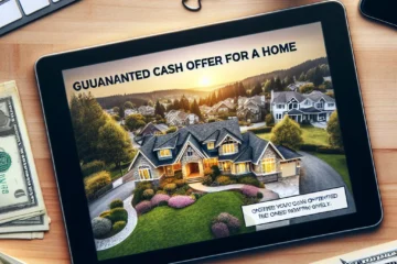 A professional team working on guaranteed cash offer on your home solutions in a modern office environment