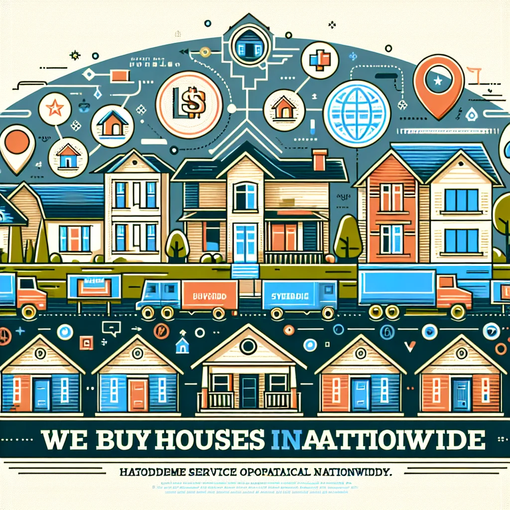 An illustrated diagram showing the key benefits of we buy houses nationwide strategies
