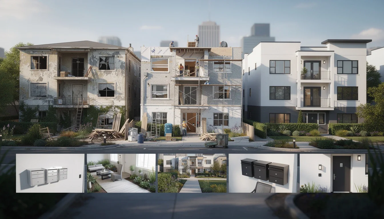 An illustrated diagram showing the key benefits of case studies selling distressed multi family homes strategies