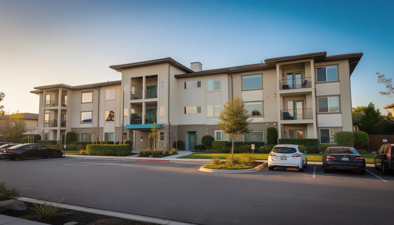 A professional team working on case studies selling distressed multi family homes solutions in a modern office environment