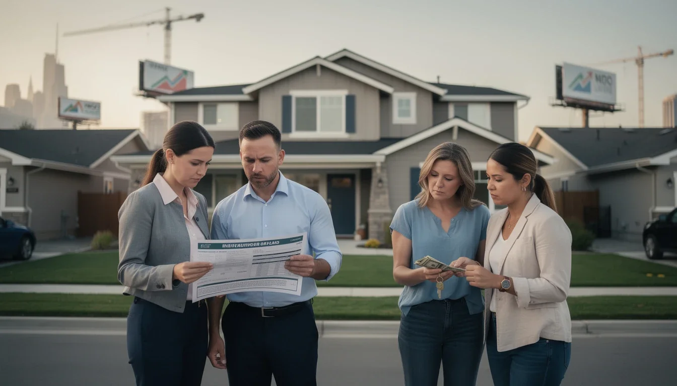 A professional team working on impact of inflation on cash home offers 2026 solutions in a modern office environment