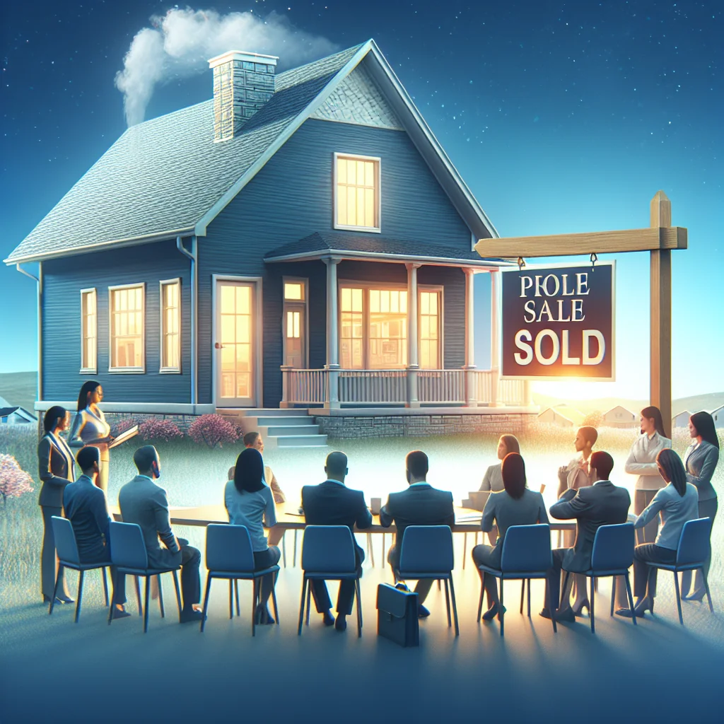 A professional team working on sell my property during foreclosure solutions in a modern office environment