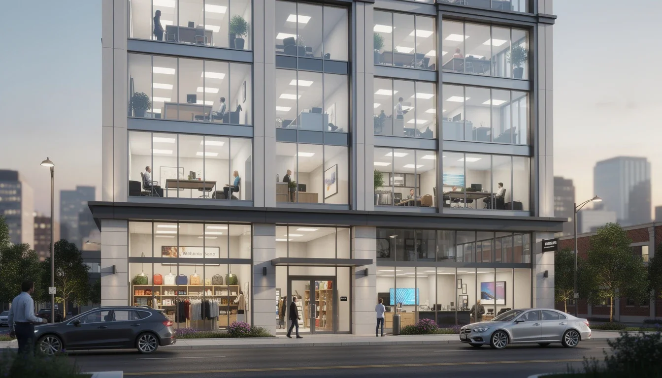 An illustrated diagram showing the key benefits of sell commercial property with leases intact strategies